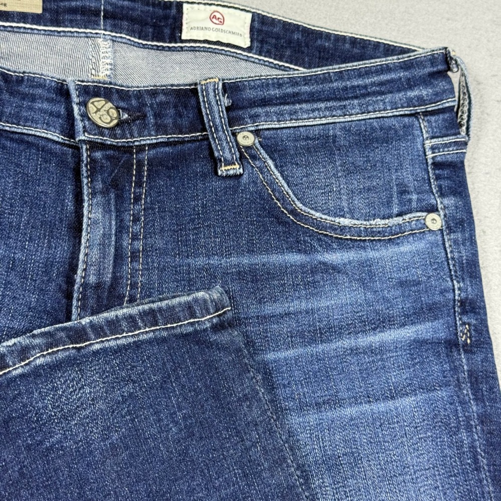 AG Adriano Goldschmied The Stilt Cigarette Leg Jeans Dark Wash Blue Denim Womens